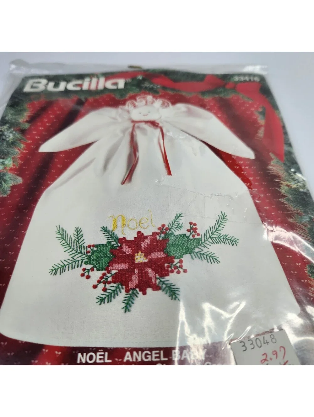 Bucilla Noel Angel baby stamped embroidery kit